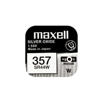 Maxell SR44W (357)  Silver Oxide Watch Batteries