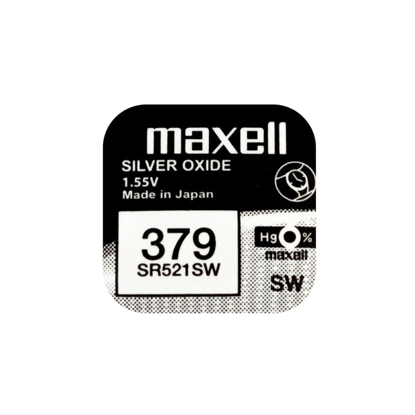Maxell SR521SW (379) Silver Oxide Watch Batteries