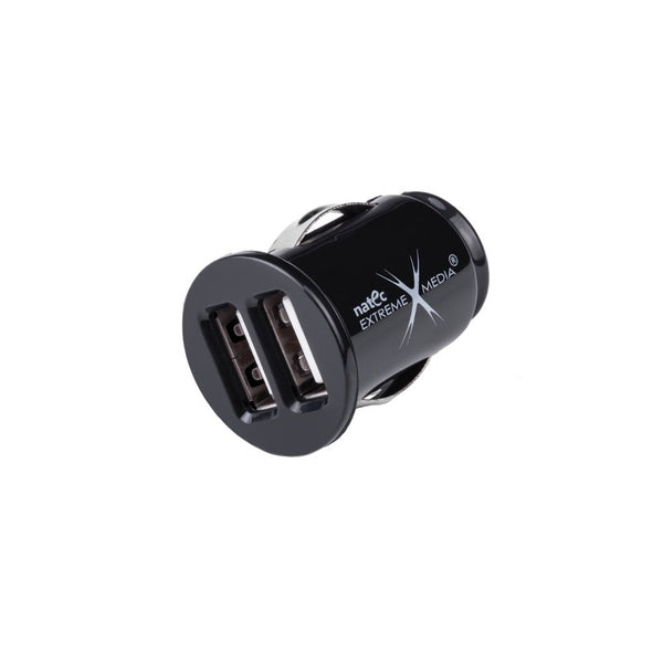 Natec Extreme Media Car Charger 12V-24V>2x USB 5V/2.1A Mini Blk