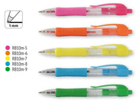 Pack of 12 pcs x RB10m fluo Retractable Ballpoint Pen 1.0mm